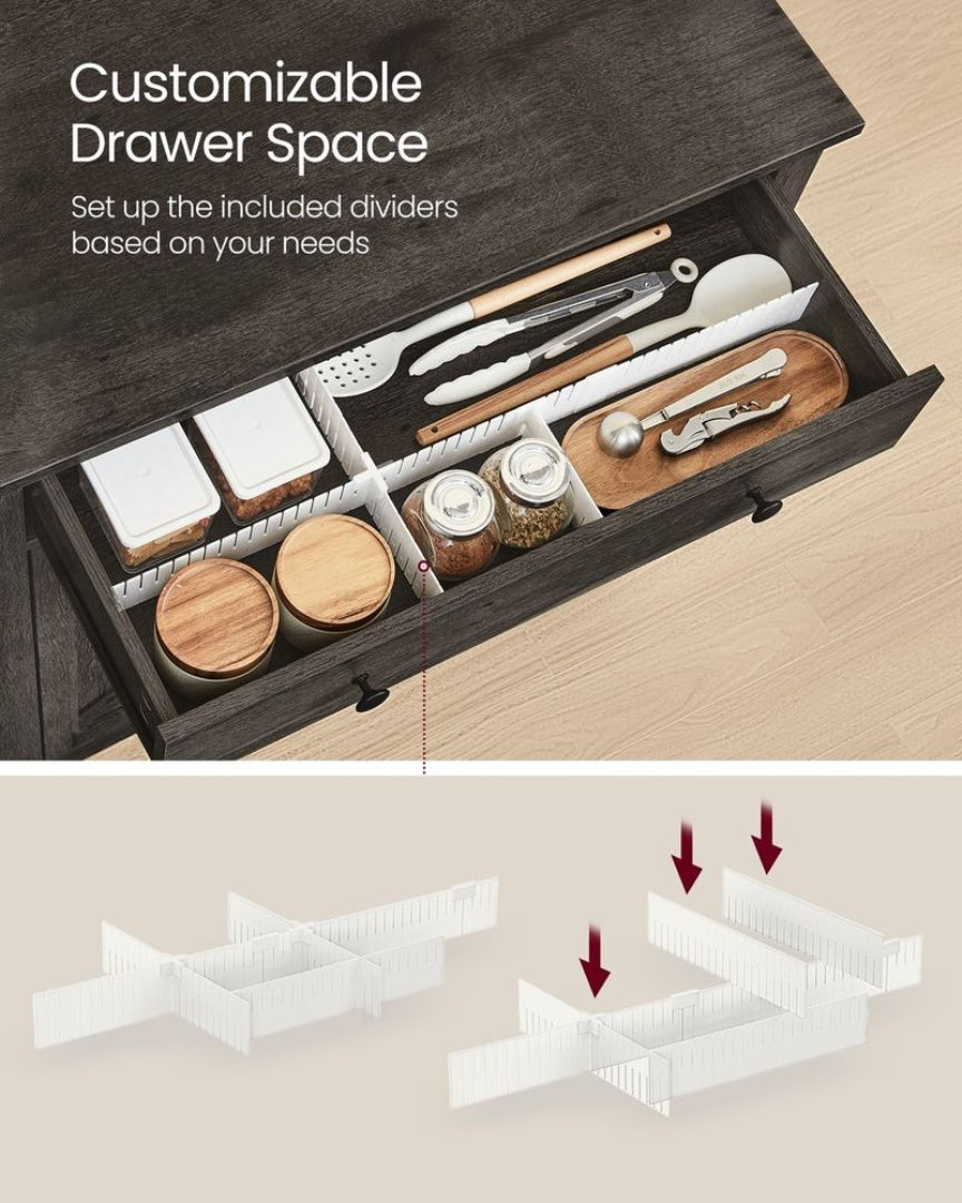 Farmhouse Buffet Cabinet with Drawer and Adjustable Shelf Storage – product view 13 | Amaraloft