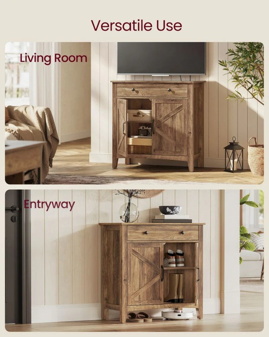 Farmhouse Buffet Cabinet with Drawer and Adjustable Shelf Storage – product view 19 | Amaraloft