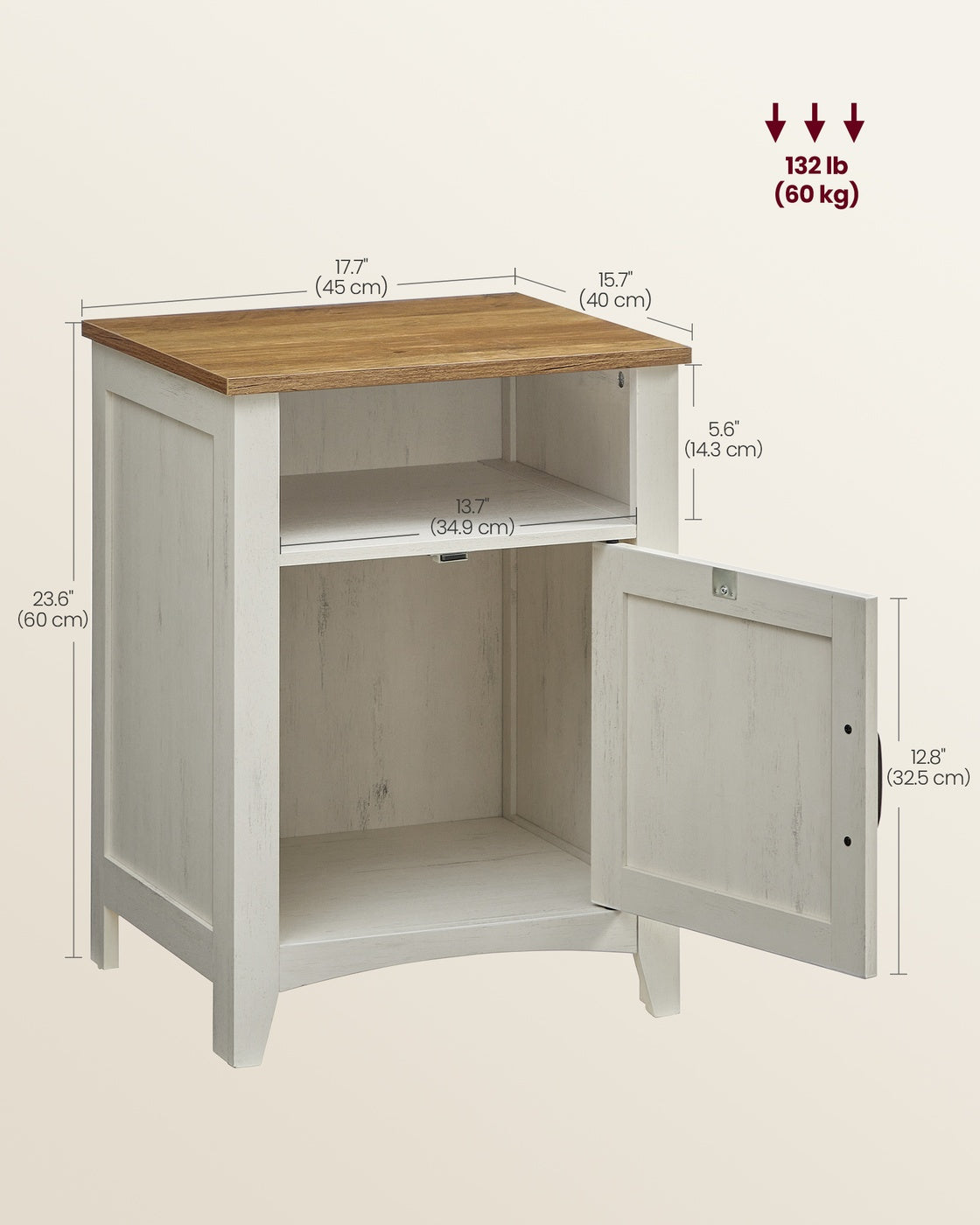 Farmhouse Nightstand With Barn Door - product photo 25