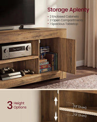 Farmhouse TV Stand With Storage Cabinets, 58 Or 70 Inch Media Console - product photo 13