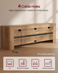 Farmhouse TV Stand With Storage Cabinets, 58 Or 70 Inch Media Console - product photo 16