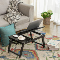 Bamboo Laptop Bed Desk With Tilting Top & Adjustable Height – product view 11 | Amaraloft