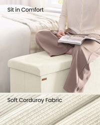 Foldable Storage Ottoman Bench With Foot Rest And Hidden Storage - product photo 28