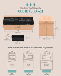 Foldable Storage Ottoman Bench With Foot Rest - product photo 03
