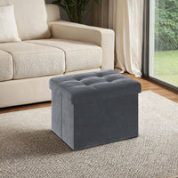 Foldable Storage Ottoman Footrest For Living Room Bedroom And Dorm - product photo 01