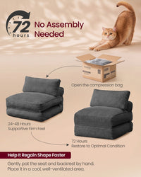 Folding Sofa Bed Convertible Chair Bed With Pillow Sleeper Chair - product photo 08