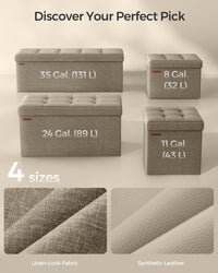 Folding Storage Ottoman Bench With Lid, 30 Or 43 Inch Storage Seat - product photo 104