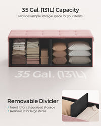 Folding Storage Ottoman Bench With Lid, 30 Or 43 Inch Storage Seat - product photo 107