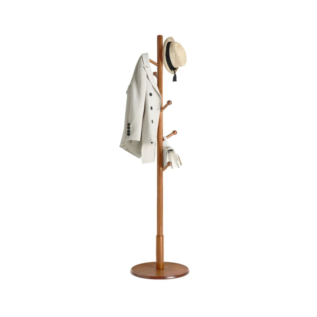 Solid Wood Coat Rack With 7 Hooks – product view 1 | Amaraloft