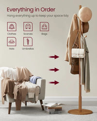 Solid Wood Coat Rack With 7 Hooks – product view 9 | Amaraloft