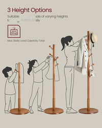 Solid Wood Coat Rack With 7 Hooks – product view 11 | Amaraloft