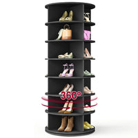 Free Standing Rotating Shoe Rack Tower For Closet Or Small Spaces - ULBS047BZ01
