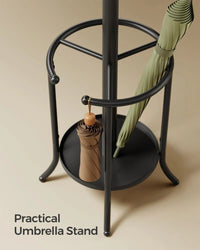 Freestanding Coat Rack With Umbrella Holder & 12 Hooks – product view 4 | Amaraloft
