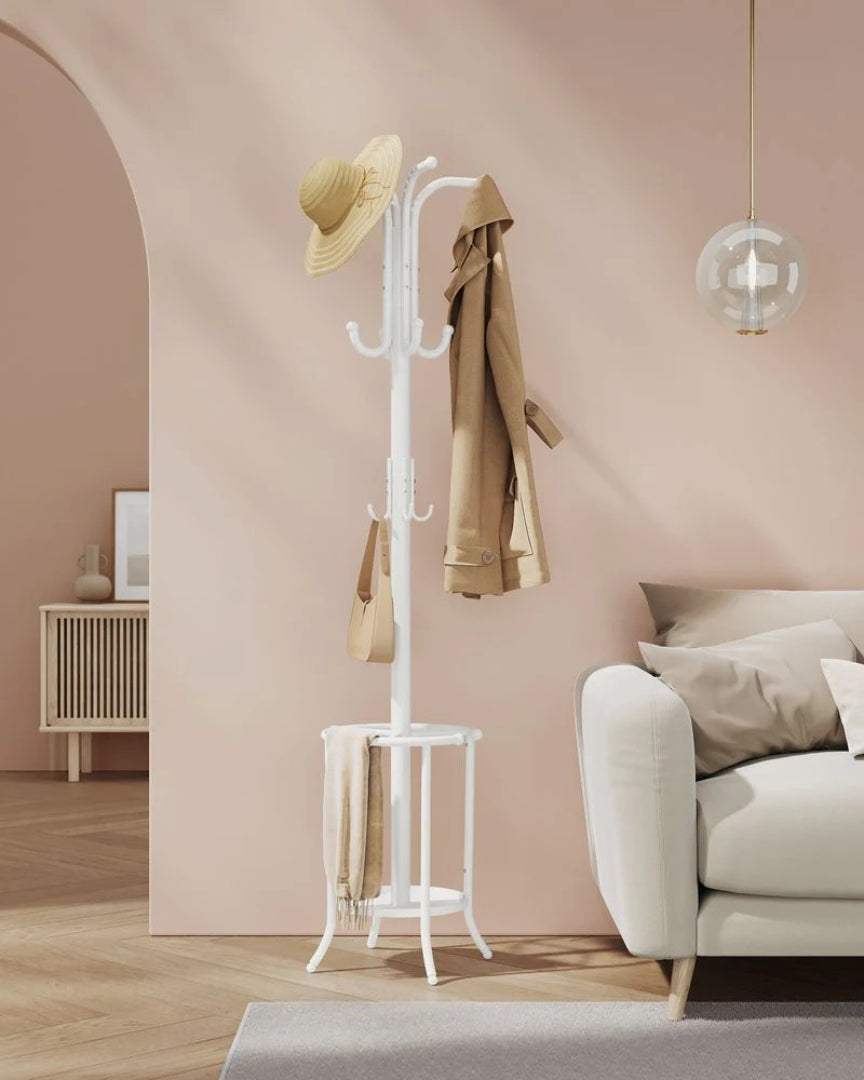 Freestanding Coat Rack With Umbrella Holder & 12 Hooks – product view 10 | Amaraloft