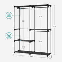 Freestanding Portable Closet With Shelves - product photo 39