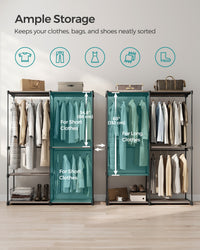 Freestanding Portable Closet With Shelves - product photo 43