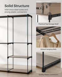 Freestanding Portable Closet With Shelves - product photo 44