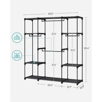 Freestanding Portable Closet With Shelves - product photo 53