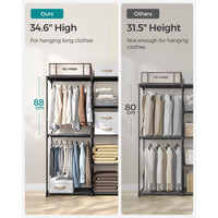 Freestanding Portable Closet With Shelves - product photo 58