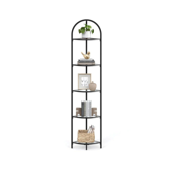 Glass Corner Shelf Stand 3 Or 5 Tier Storage Display Shelf – product view 1 | Amaraloft