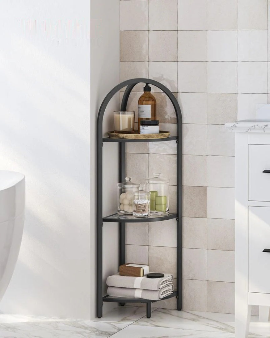 Glass Corner Shelf Stand 3 Or 5 Tier Storage Display Shelf – product view 12 | Amaraloft