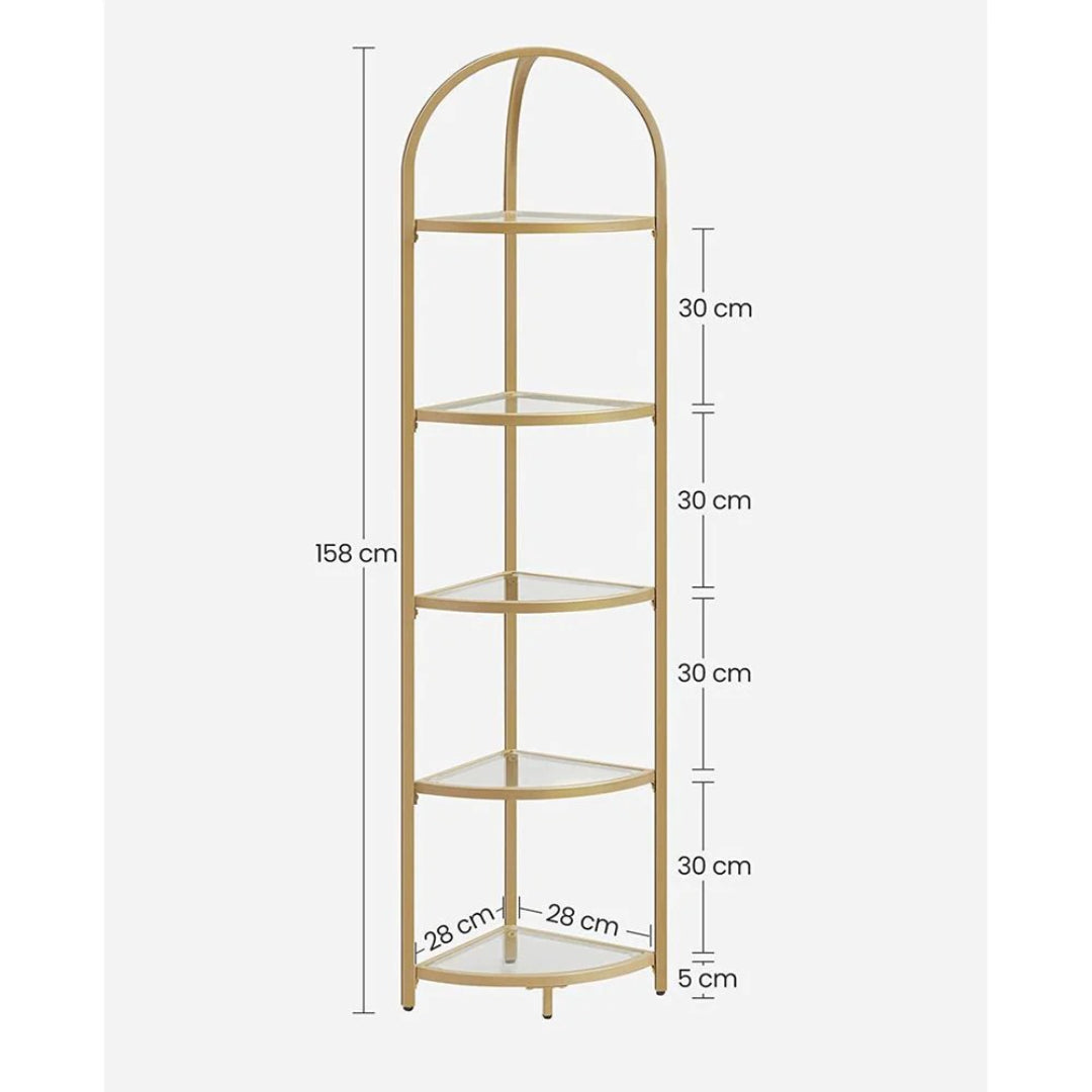 Glass Corner Shelf Stand 3 Or 5 Tier Storage Display Shelf – product view 20 | Amaraloft