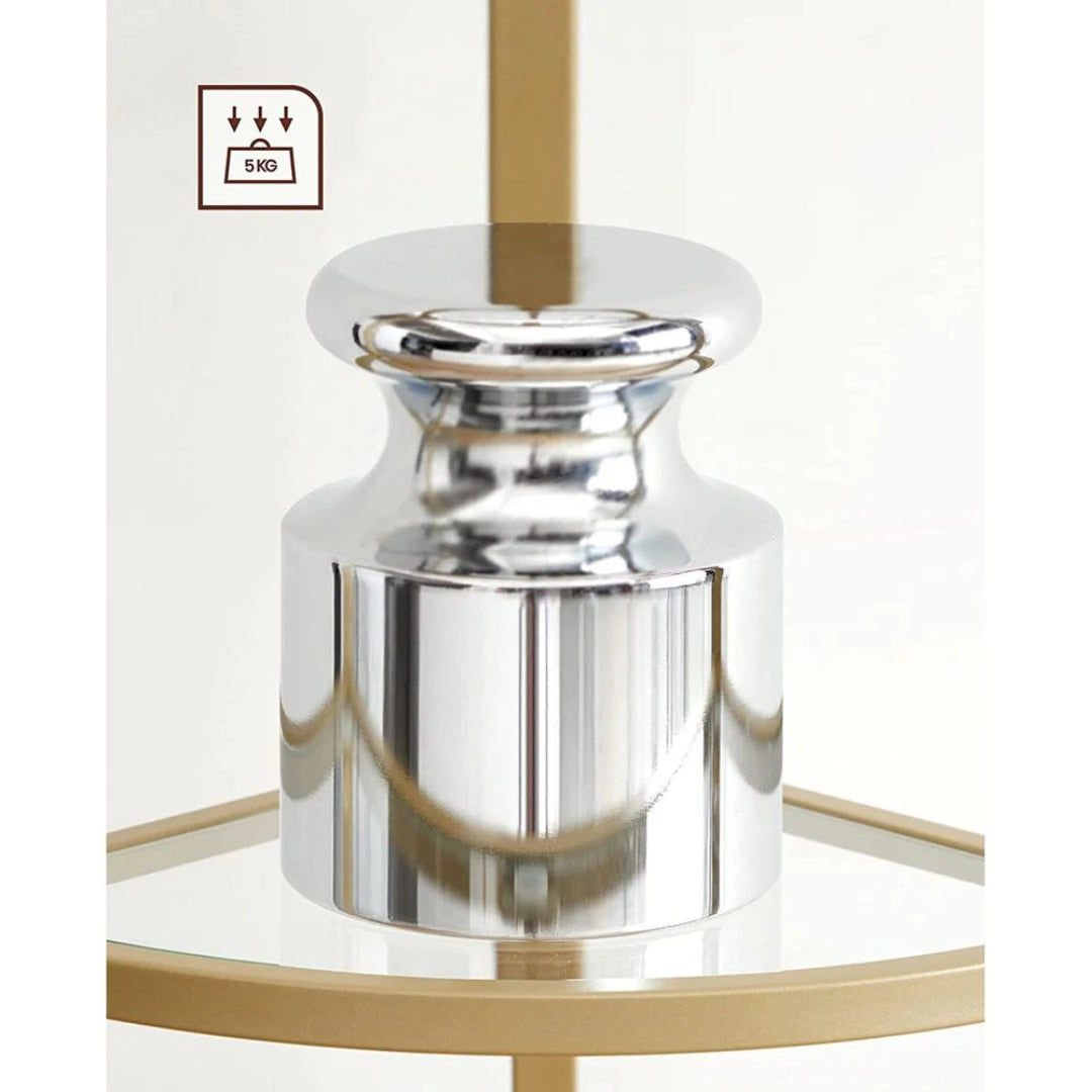 Glass Corner Shelf Stand 3 Or 5 Tier Storage Display Shelf – product view 21 | Amaraloft