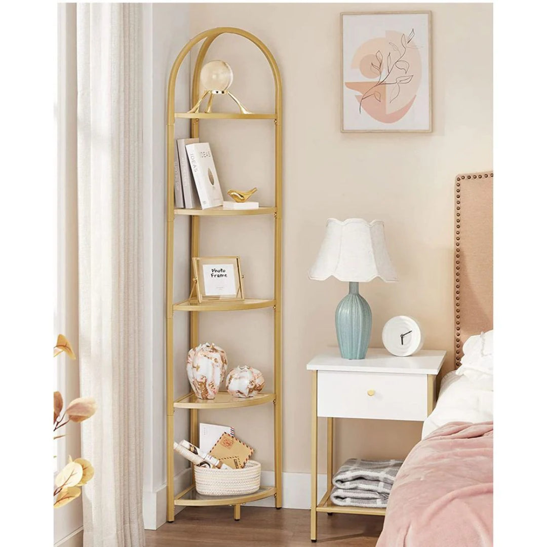 Glass Corner Shelf Stand 3 Or 5 Tier Storage Display Shelf – product view 23 | Amaraloft