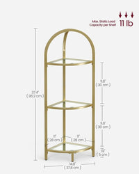 Glass Corner Shelf Stand 3 Or 5 Tier Storage Display Shelf – product view 28 | Amaraloft