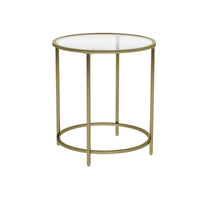 Glass End Table With Metal Frame - product photo 02