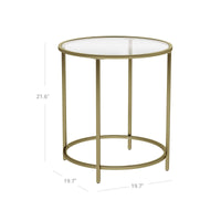 Glass End Table With Metal Frame - product photo 08