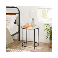 Glass End Table With Metal Frame - product photo 12