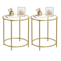 Glass End Table With Metal Frame - product photo 24