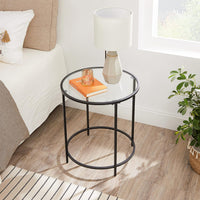 Glass End Table With Metal Frame - product photo 41