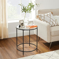 Glass End Table With Metal Frame - product photo 42