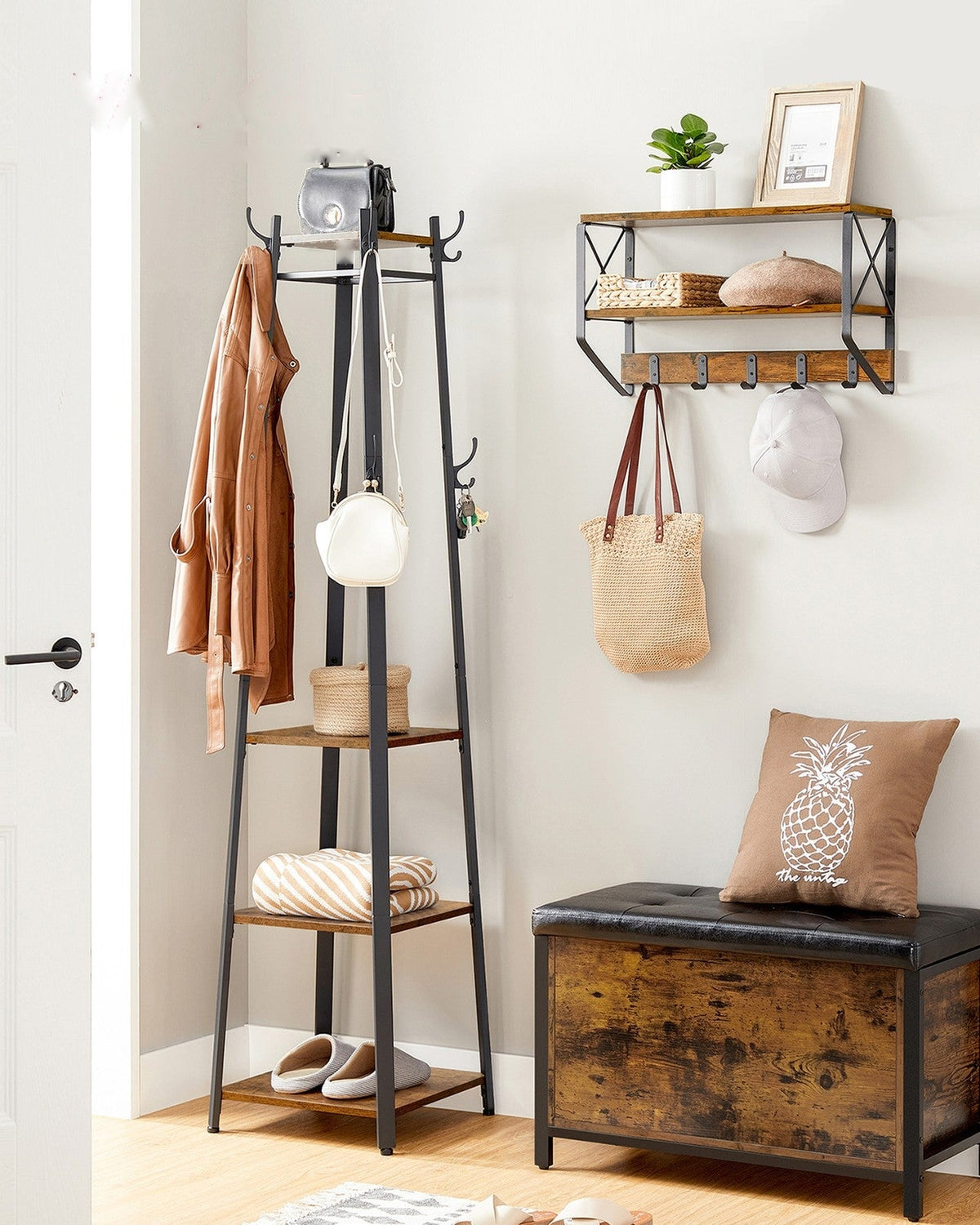Hall Trees Free Standing With Hooks - product photo 02