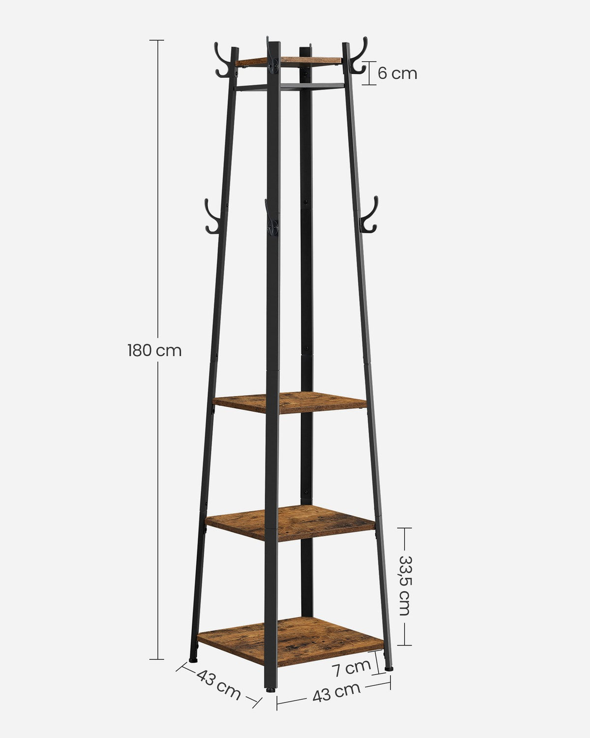 Hall Trees Free Standing With Hooks - product photo 08