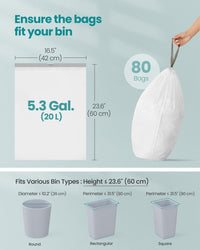 Heavy-Duty Garbage Bags With Drawstrings - product photo 06