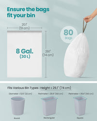 Heavy-Duty Garbage Bags With Drawstrings - product photo 13
