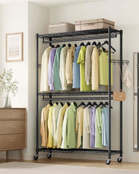 Heavy-Duty Rolling Clothes Rack - product photo 02