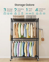 Heavy-Duty Rolling Clothes Rack - product photo 21
