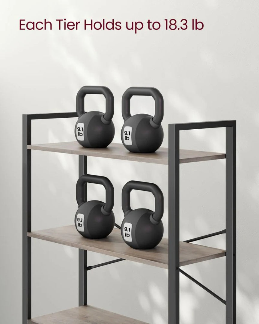 6 Tier Industrial Bookshelf With Steel Frame – product view 10 | Amaraloft
