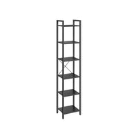 6 Tier Narrow Bookcase With Steel Frame – product view 3 | Amaraloft