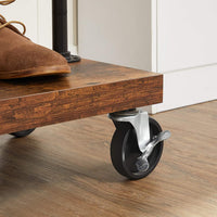 Industrial Pipe Garment Rack With Lockable Wheels And Shelf - product photo 14