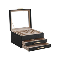 Jewelry Box Organizer With Glass Lid 2 To 6 Layer Storage – product view 4 | Amaraloft