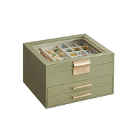 Jewelry Box Organizer With Glass Lid 2 To 6 Layer Storage – product view 6 | Amaraloft