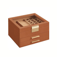 Jewelry Box Organizer With Glass Lid 2 To 6 Layer Storage – product view 10 | Amaraloft