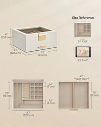 Jewelry Box Organizer With Glass Lid 2 To 6 Layer Storage – product view 24 | Amaraloft