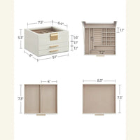 Jewelry Box Organizer With Glass Lid 2 To 6 Layer Storage – product view 26 | Amaraloft