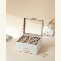 Jewelry Box Organizer With Glass Lid 2 To 6 Layer Storage – product view 27 | Amaraloft